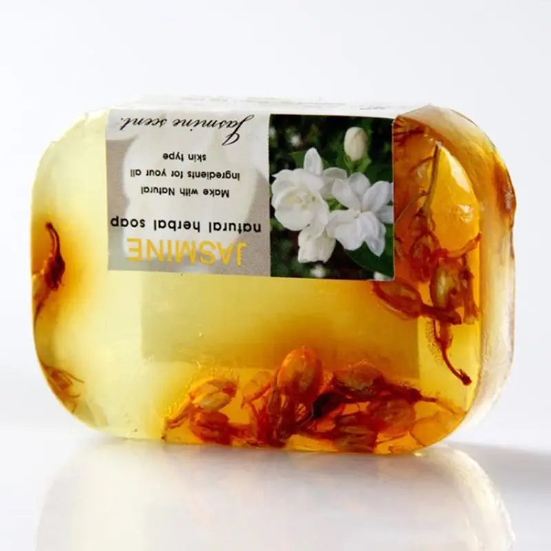 

X7JA 90g Natural Jasmine Flower Essential Oil Handmade Soap Aromatherapy Fragrant Face Skin Cleansing Moisturizing Whitening
