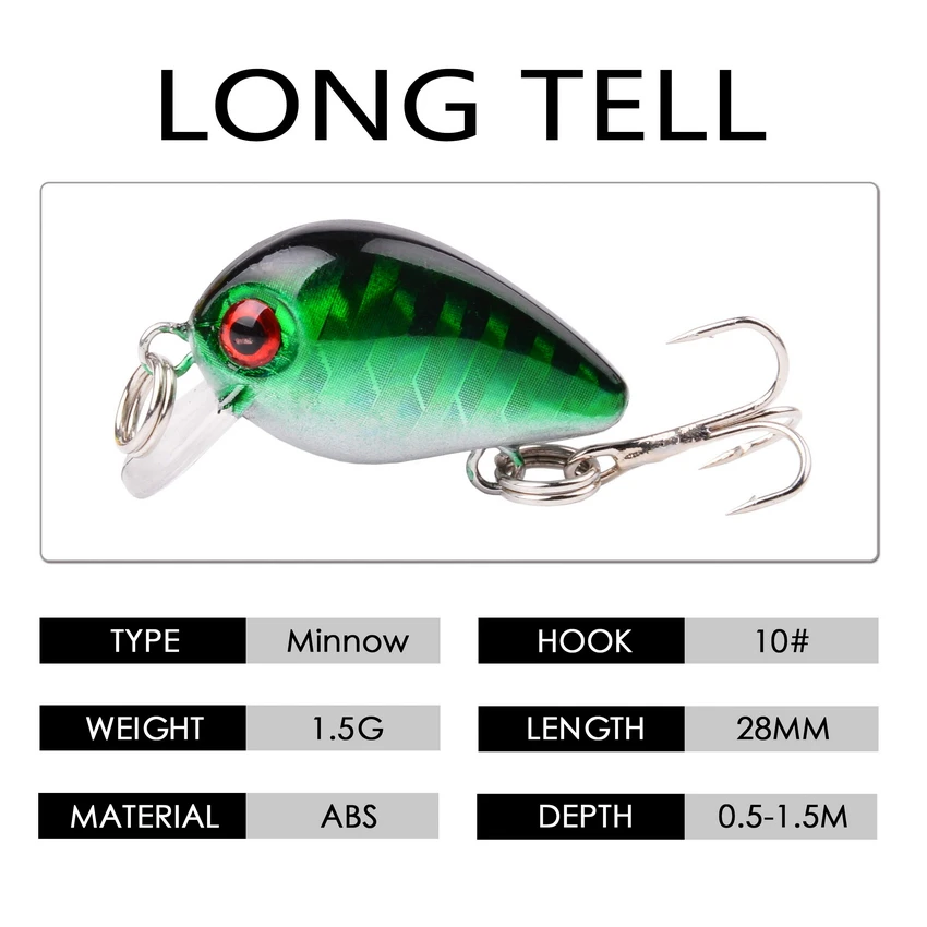 

Mini Crank Bait Floating Popper Wobblers for Fishing Lure Set of Wobblers Artificial Bait 1.6g 12g Fake Fish Hard Lures Minnow