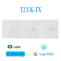 sonoff t2uk tx smart wall switch model 86 app remote control touch switch wifi tempered glass panel alexa nest google home