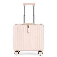 new design high quality 18 inches 432342cm for women pink color rollong luggage