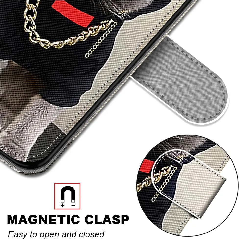 Flip Leather Case For Honor 10 Lite 20 6A 7X 8A 8X 9A 9X 10X 6C Pro 7C 7S 8S 9S 7A 9I Holder Card Slots Stand Cat Animal Flower