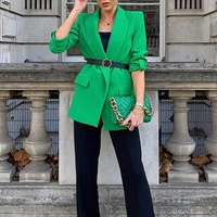 womens 2021 autumn new solid color fashion suit jacket temperament suit