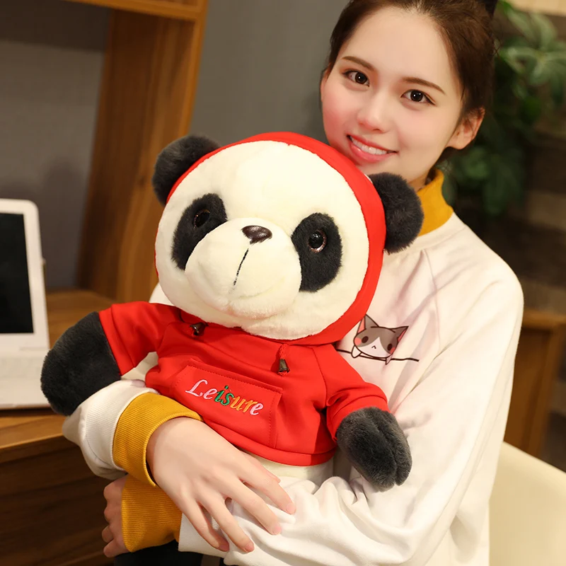 

50/60/80cm Cute Panda with Sweater Plush Toys Hobbies Cartoon Animal Stuffed Toy Dolls for Children Boys Baby Birthday Gift