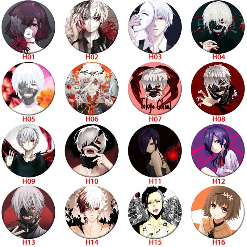 1 шт. японская аниме Токийский Гуль брошь на булавке значок косплея Kaneki Ken