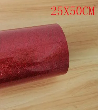 1 лист 30 см x 50 см(1" x 20") блеск теплопередачи винил термопресс режущий плоттер HTV железа на пленке DIY - Цвет: red