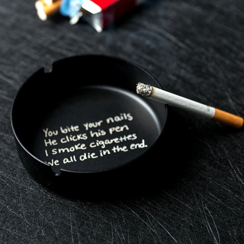 Держатель пепельницы для пепла прочный из нержавеющей стали черный матовый