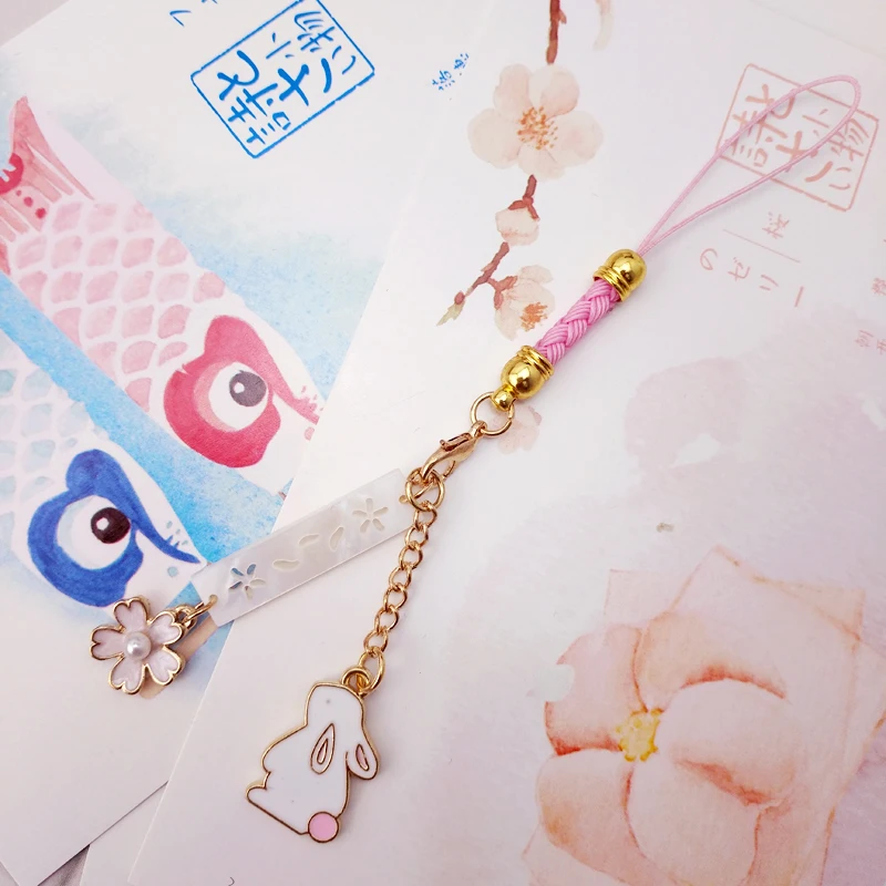 Брелок-подвеска для смартфона с милым кроликом | Украшения и аксессуары