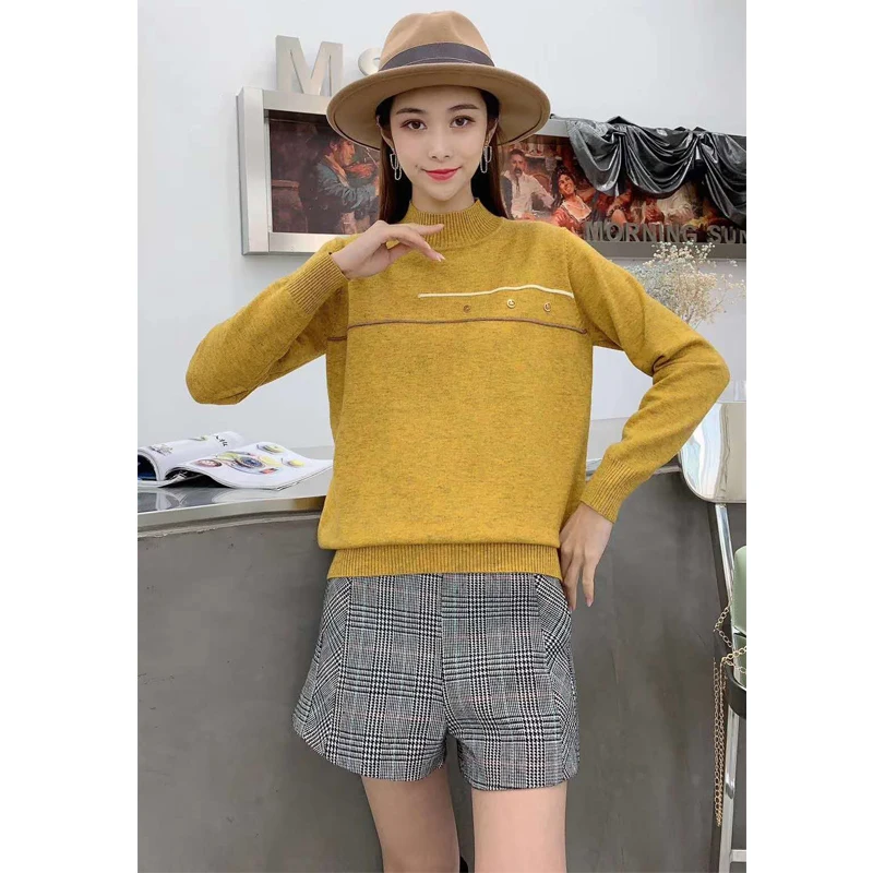 5 PCS Factory Wholesale Women Long Sleeve Sweaters Autumn Winter Slim Women Pullover Knitted Sweater Soft Warm woman sweaters