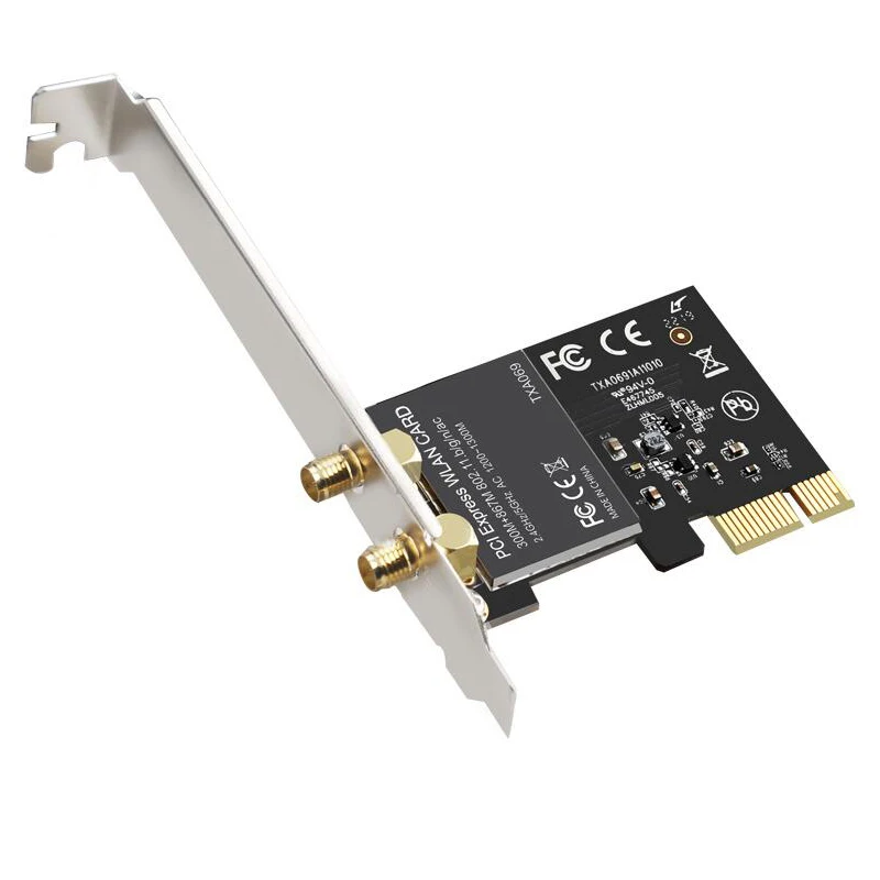 Беспроводная lan Карта 802.11ac 867 Мбит/с+ 300 Мбит/с PCI Express Настольный WiFi адаптер PCI сетевая карта для ПК wifi карта wi fi приемник
