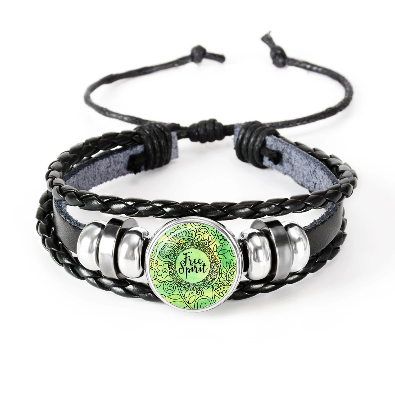 Какой чудесный мир многослойный кожаный плетеный браслет ручной работы цитата