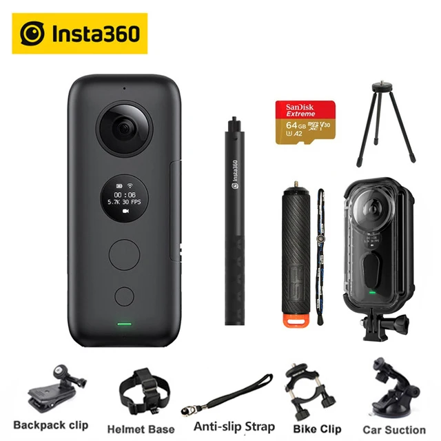 add new venture case Insta360 One X Экшн-камера VR 360 панорамная камера для iPhone x xs Android 5,7 K видео 18MP невидимая селфи-палка Insta 360 - Цветной: add new venture case