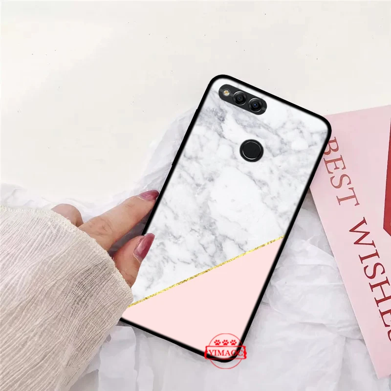 Granite Gold Marble Texture Silicone Soft Case for Huawei Honor 6A 7A Pro 7C 8 8X 8C 9 9X Lite Note 10 20 |