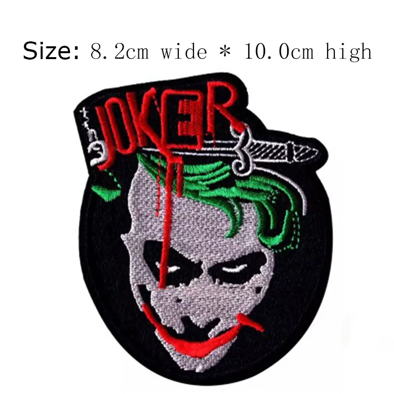 1 шт. нашивка с вышивкой Джокера 10 см