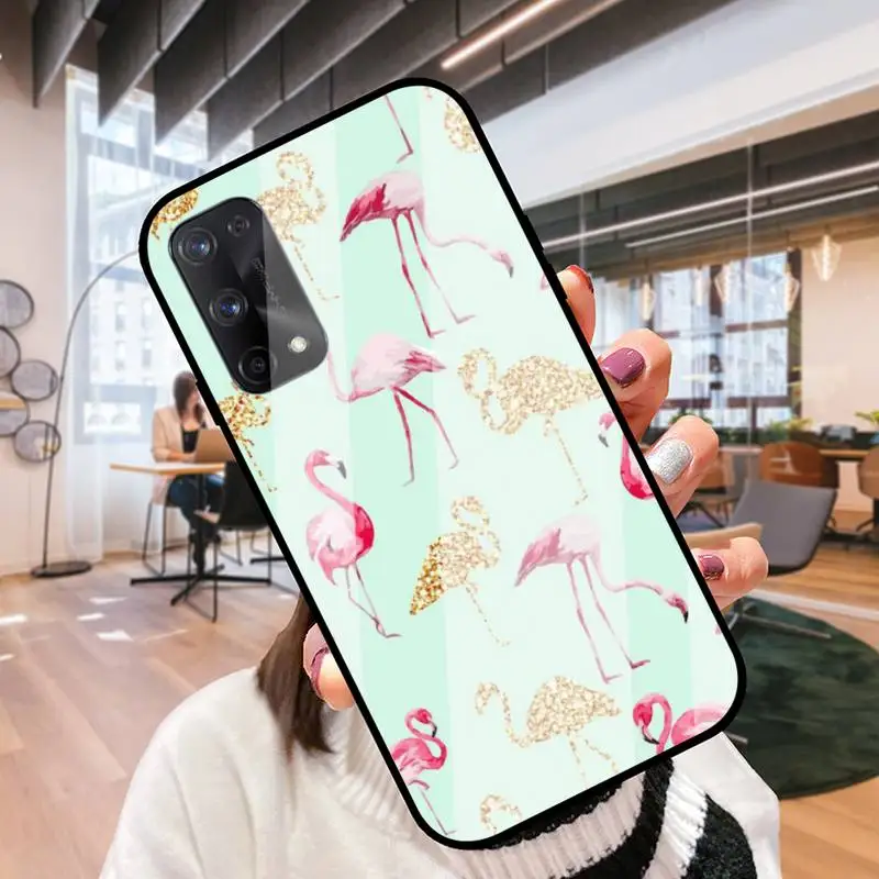 Винтажная стеклянная оболочка RUICHI в виде фламинго для Oppo R9 11 17 PRO F5 7 9 A5 37 57 59 83 |