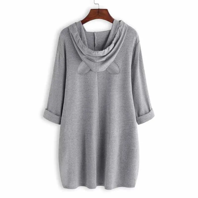 2019 футболка с капюшоном и рукавами летучая мышь женская принтом кошачья лапа