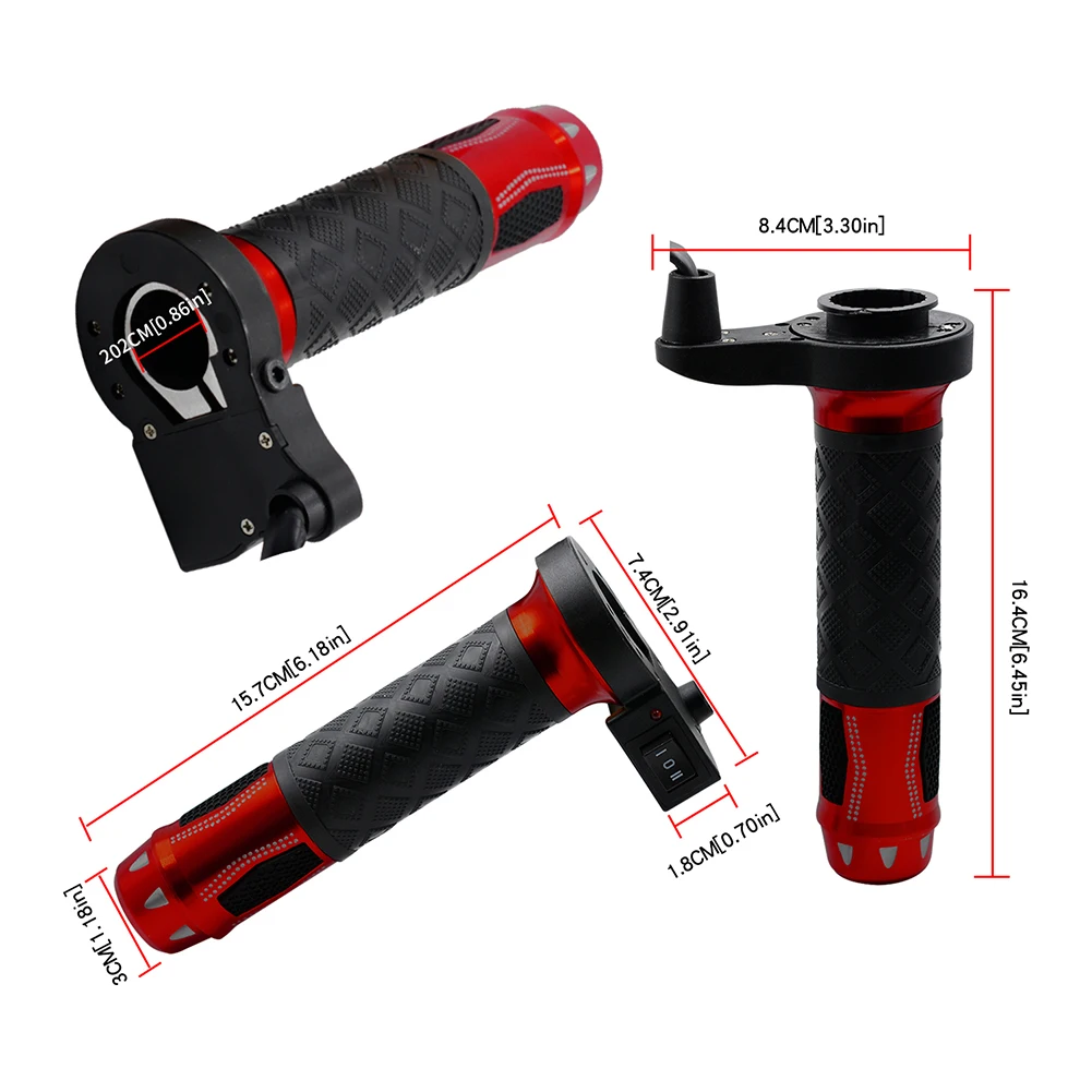 

1Pair Winter Motorcycle Aluminium Alloy 12V Electric Heated Hand Grip Handlebar