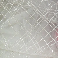 new geometric tulle fabric grid and dots lace fabric glitter sequins fabric bridal wedding veil lace curtains fabric by the y