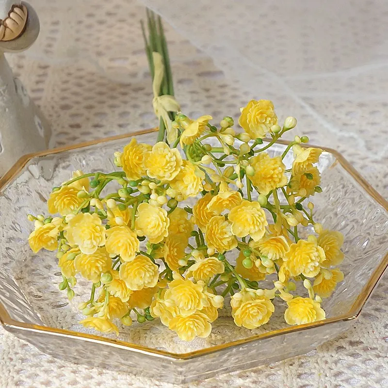 

Fall Babysbreath Branch Flower Arrangement Fake Plants Artificial Flowers DIY Wedding Decoration Wreath