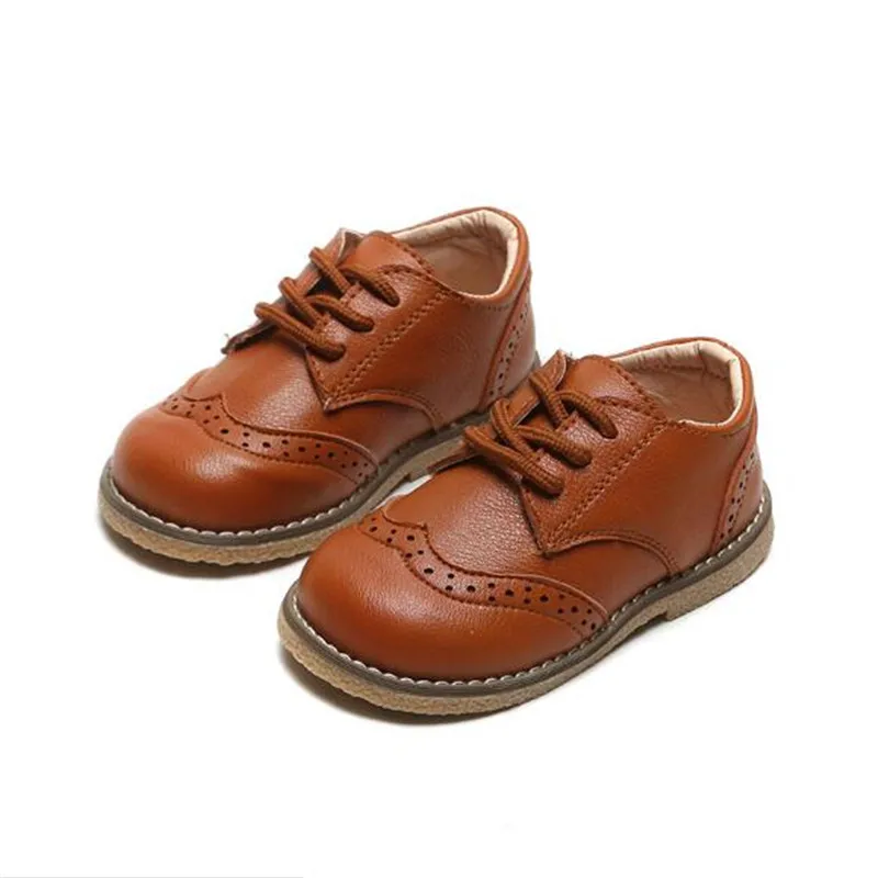 Туфли детские кожаные дышащие классические для школы и выступлений плоская