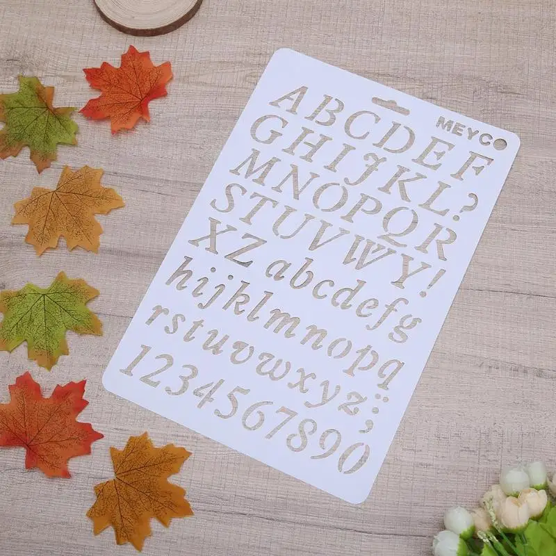 Буквы Алфавит количество Многослойные трафареты для стены Скрапбукинг живопись