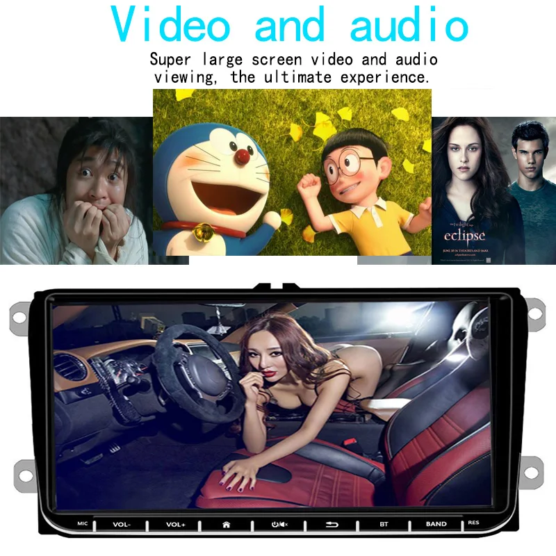 2 Din 9 &quotМультимедиа Mirrror Link для Bora Golf VW Polo Passat B6 B7 Touran стерео радио MP5 плеер gps