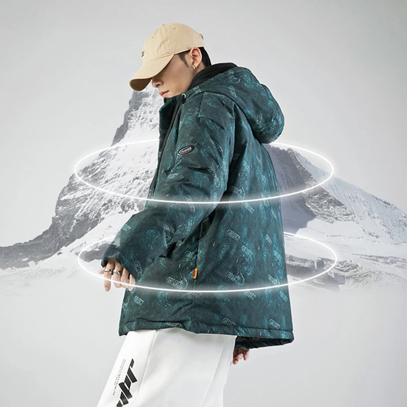 

2021 Winter Jacket Men Lightweight Hooded Zipper Coat Windproof Warm Solid Color Fashion Male Coat Outdoor Sportswear