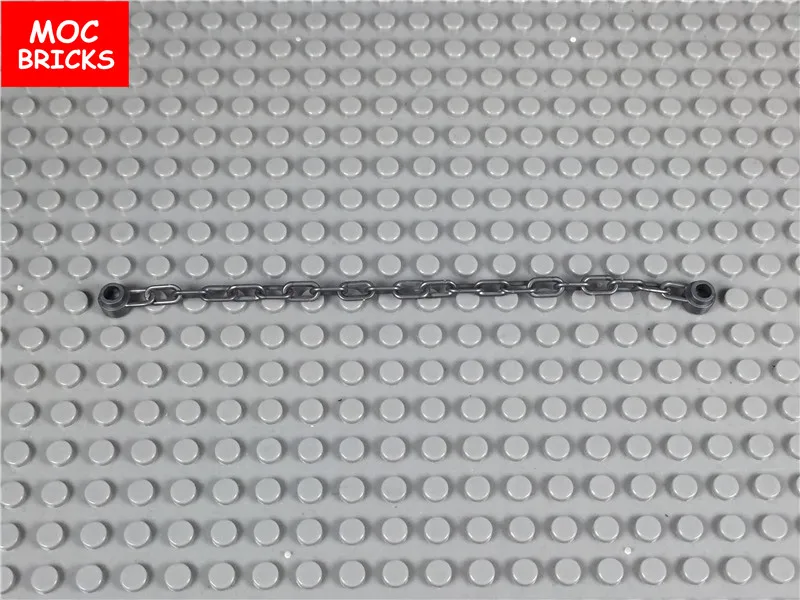 50 шт./лот кирпичи MOC темно синяя серая цепь 21 звеньевая цепочка скелет замка