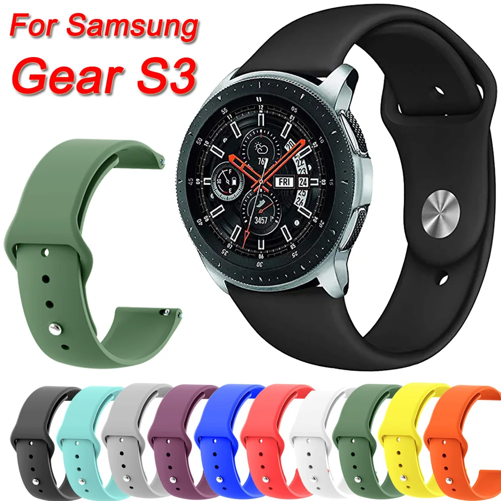 Спортивный мягкий силиконовый ремешок для samsung gear S3 Frontier классический часов