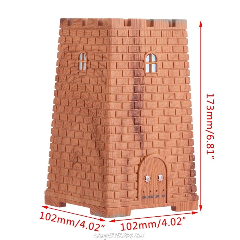 

250ml Castle Ultrasonic Aroma Essential Oil Diffuser Air Humidifier with Colorful Night Light M17 21 Dropship