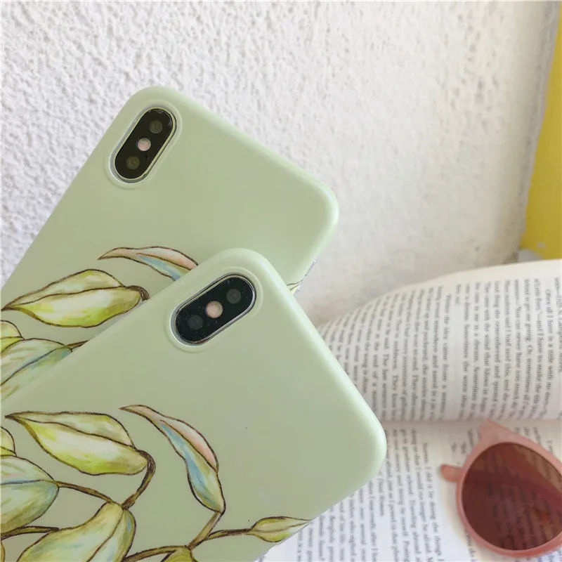 Lovebay популярный винтажный свежие банановые Чехлы для телефона с листом iPhone XS Max XR X