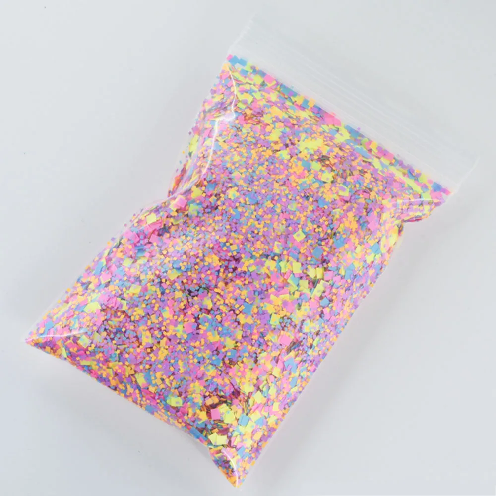 50g/pack Nail Sequins Mixed-Size Round/Heart-shape/hexagon Fluorescent 4 Colors Manicure Decorations Tips Glitter * | Красота и