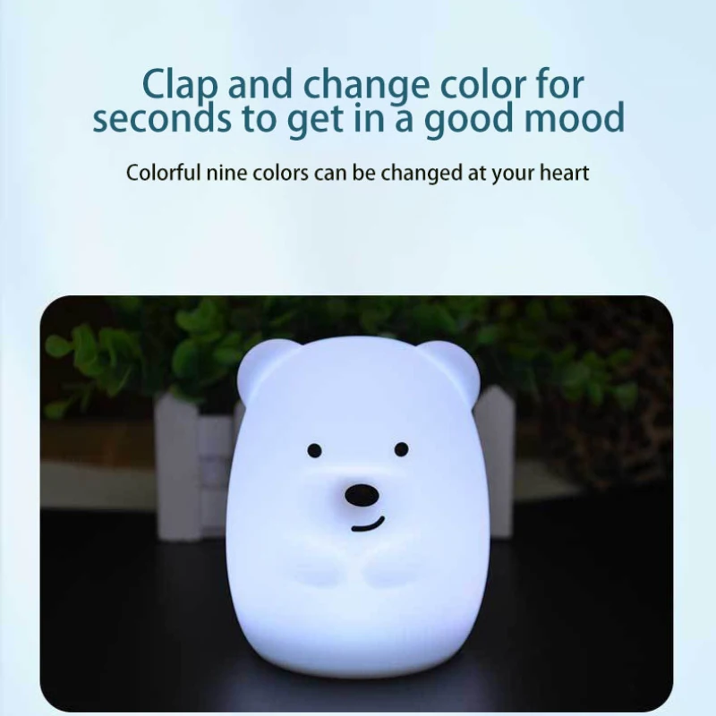 1 шт. силиконовый светодиодный ночсветильник с USB-зарядкой и таймером | Освещение