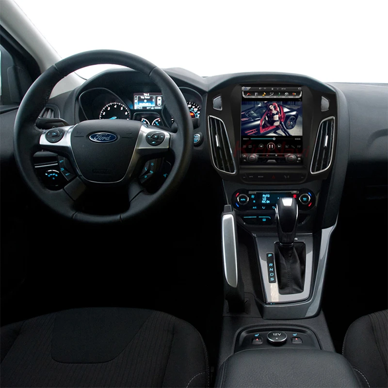 KiriNavi вертикальный экран Tesla стиль 10," Android 8,1 автомобильный Радио gps навигация для Ford Focus DVD Автомобильный плеер 2012