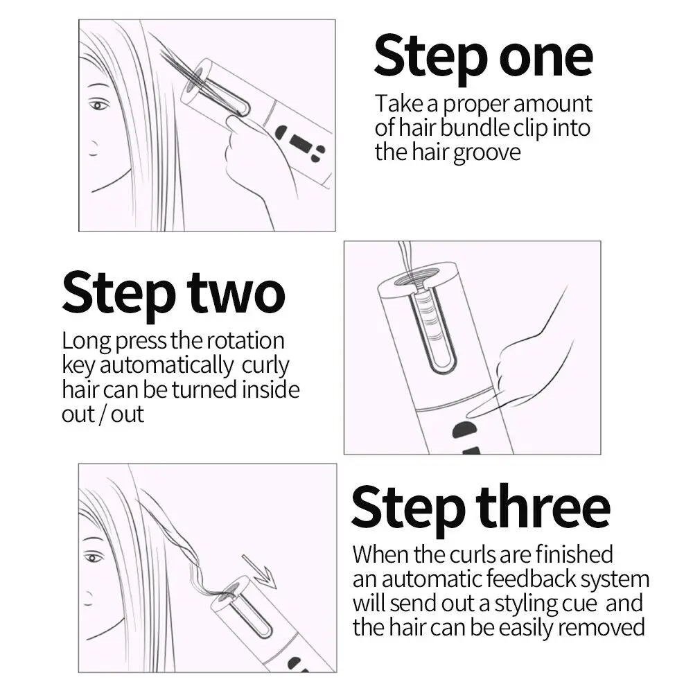 Автоматические беспроводные щипцы для завивки волос автоматическая вращающаяся