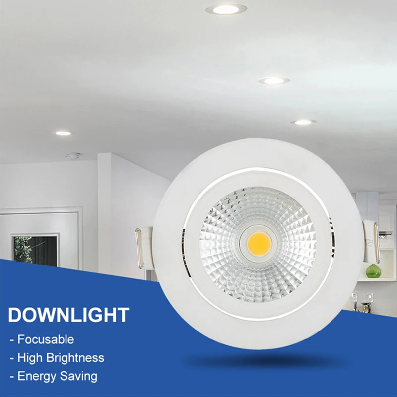 

Светодиодный потолочный светильник COB, осветительная лампа для потолка, утопленный Точечный светильник, домашний декор, Cob светодиод, точеч...