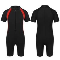 kids wetsuits children swimwears diving suits short sleeves boys girls one pieces keep warm swimsuit bathing suit rash guard