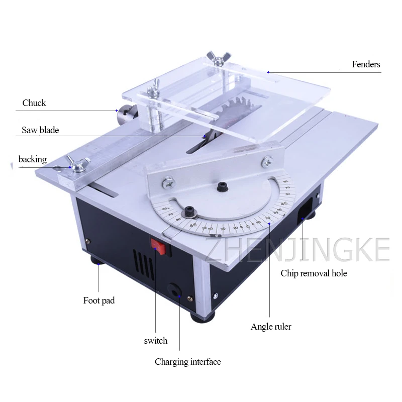 

Mini Small Table Saw Multifunction Miniature Small Table Saw DIY Woodworking Chainsaw Small Cutting Sanding Polishing Table Saw