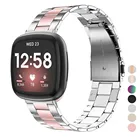 Металлический ремешок для Fitbit Versa 3 Sense, ремешок для Fitbit Versa 2, Классический сменный Браслет, Аксессуары для браслета