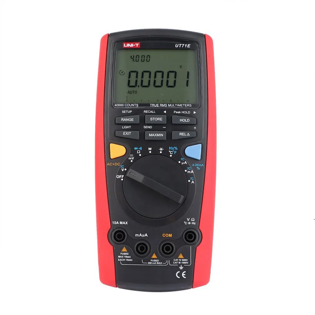 

Intelligent Digital Multimeter UNIT DC/AC Volt Current Meter Handheld Ammeter Diode Capacitance Tester 40000 MultitesterUT71E
