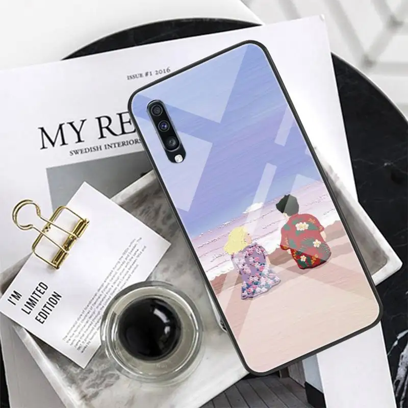 

Castle Watercolor painting Phone Case Tempered Glass For XiaoMi 8SE 6 8lite MIX2S Note 3 Redmi Note 7 5 4 Redmi 6A 5Plus 4X