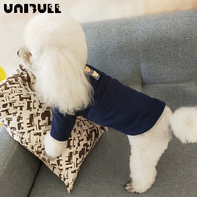 

Одежда UNIBULL, одежда для чихуахуа, товары для домашних животных, весенний свитер для домашних животных, свитер для отдыха с двумя ногами, свит...