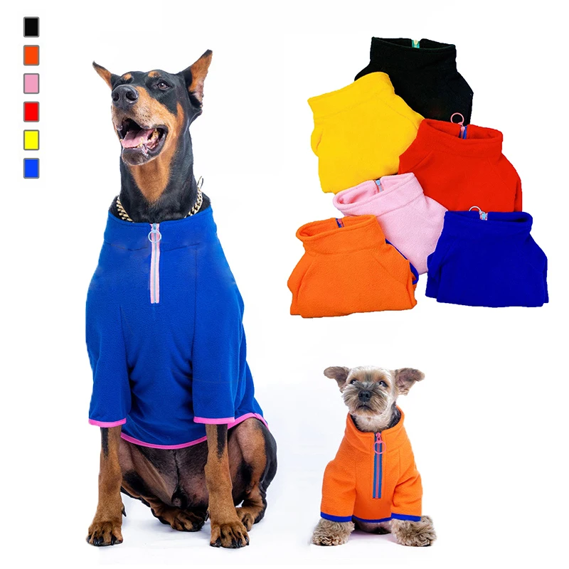 Large Dog Clothes Vest Winter Warm Fleece Dog Jacket Coat French Bulldog Doberman Hoodies Costumes For Big Dogs ropa para perro  - buy with discount