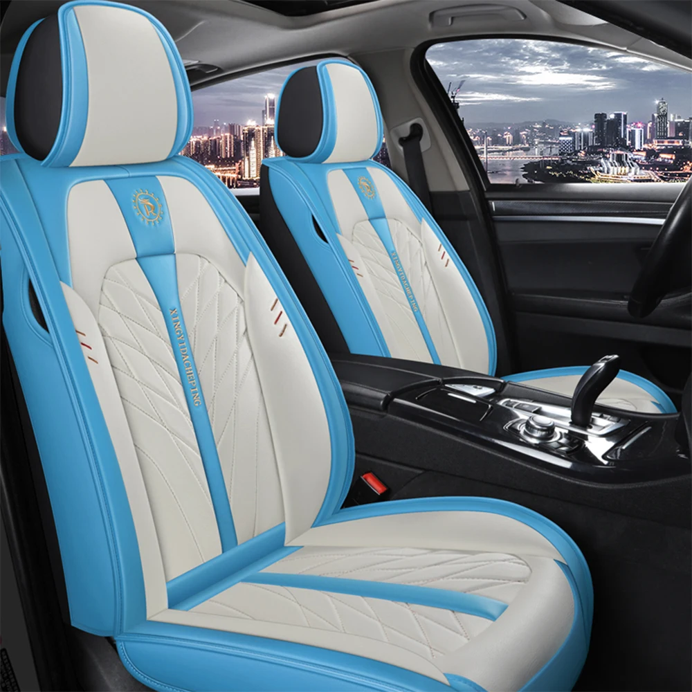 Универсальные кожаные чехлы на автомобильные сиденья для Toyota Rav4 Wish Land Cruiser Mark Auris