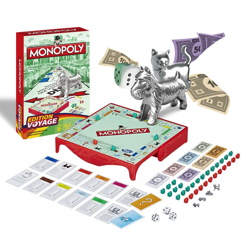 

Hasbro Gaming Monopoly Travel version Edition Board Game Family Party Games Toys