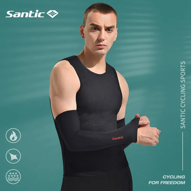 

Santic Winter Cycling Sleeve Bicycle Arm Warmers Basketball Running Arm Sleeve Cycling Sleeves Outdoor Sports Protective Gear