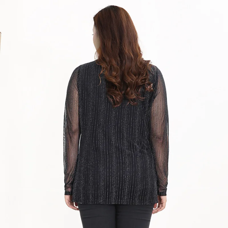 Женская Весенняя футболка с длинным рукавом и круглым вырезом в