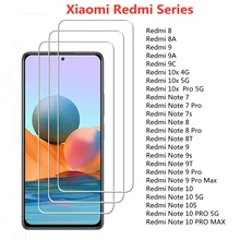 3Pcs Full Cover Tempered Glass For Xiaomi Redmi Note 10 9 8 7 9S Pro Max Screen Protector For Redmi 8A 8 7 7A 9 9A 8T Glass