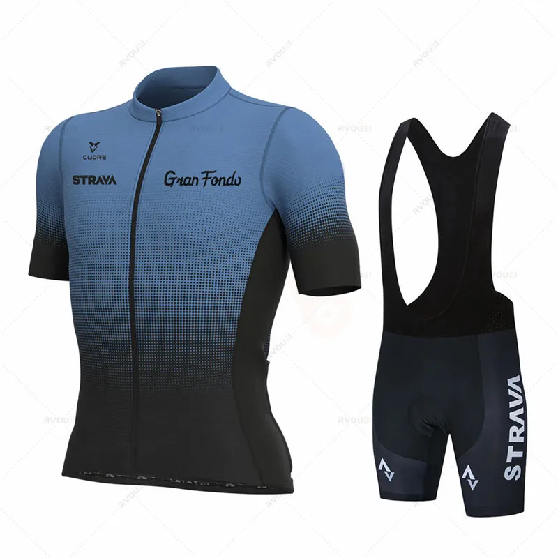 

Новинка 2021, летний костюм для команды Strava, одежда для шоссейного велосипеда, мужские шорты, нагрудник, футболка из Джерси для горного велоси...