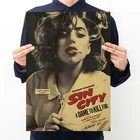 Плакаты из крафтовой бумаги с изображением женщины Джоли, Гаги, Скарлетт, винтажные художественные плакаты, настенные наклейки, живопись