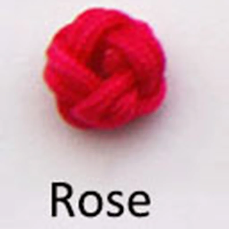 Rose 100 шт 5x6 мм веревка бусина-пуговица красочные китайские ананасовые узлы тканый браслет с оплеткой и застежкой кисточкой крышка DIY Изготовление ювелирных изделий 430 - Цвет: Rose
